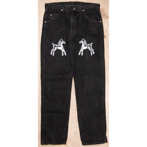 "Embroidered Jeans" (34x32)
