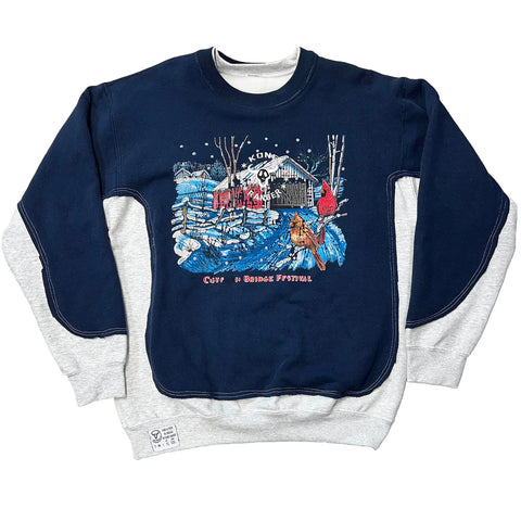 "Embroidered Crewneck" (M)