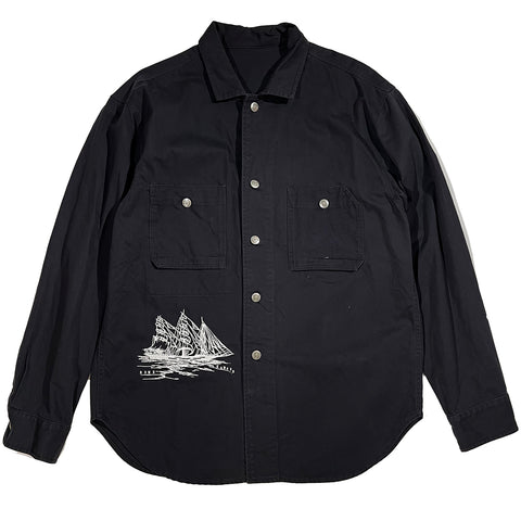 "Embroidered Button Down" (L)