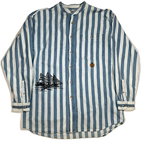 "Embroidered Button Down" (L)
