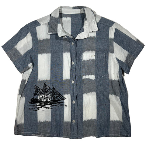 "Embroidered Button Down" (S)