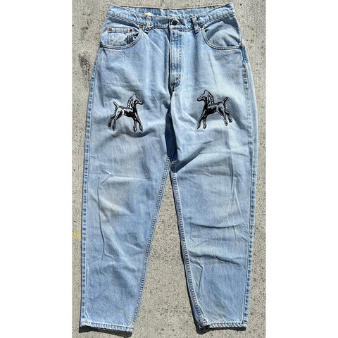 "Embroidered Jeans" (W36x32)