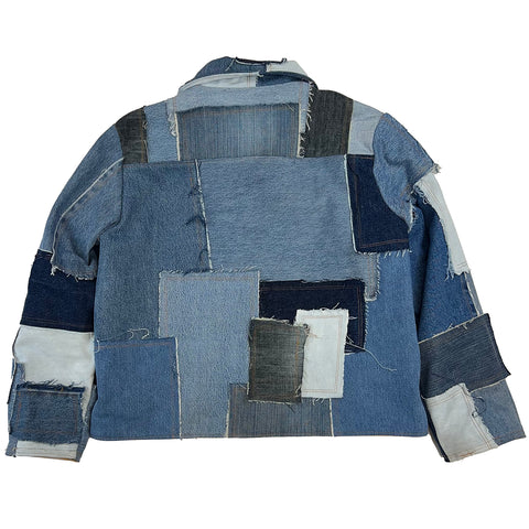"Denim Patchwork Coat" (M)