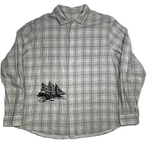 "Embroidered Button Down" (L)